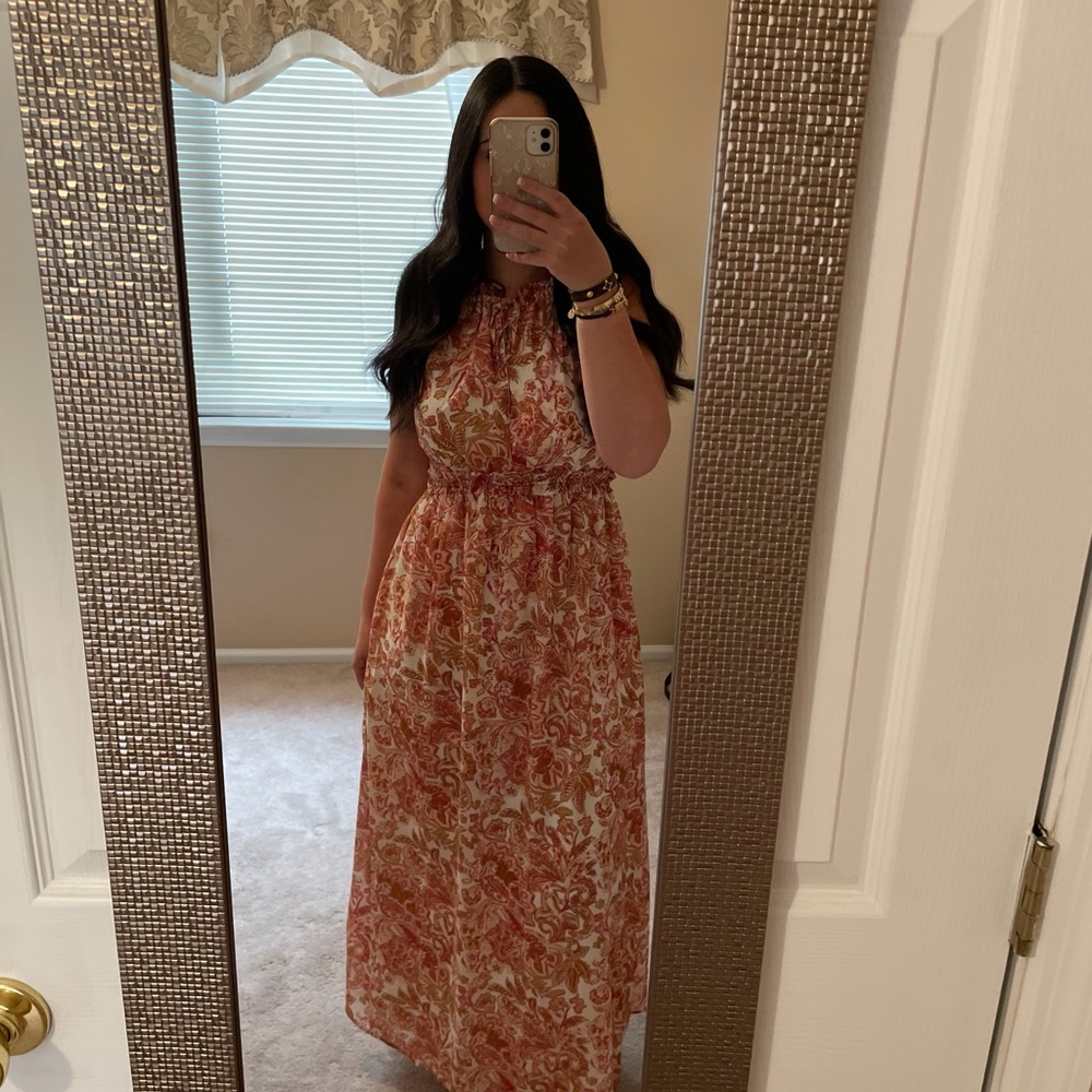 Japna Pink Paisley Maxi Dress